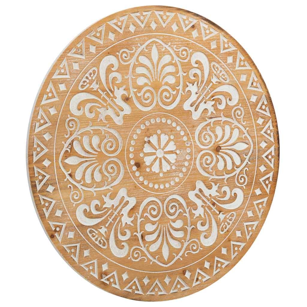 WANDERLUST DECO Panel decorativo de madera tallada marrón 60x0.6x60h cm de estilo Romántico.Tiene 2 puertas