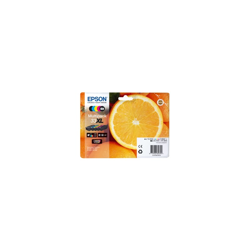 Epson - Oranges Multipack 5-colours 33XL Claria Premium Ink - C13T33574010 C13T33574010