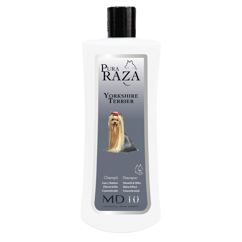 Champú para Yorkshire Terrier - Champú para Perros Hidratante y Dermoprotector con Vitamina D-Pantenol - Aporta Flexibilidad Pelo y Aroma Duradero - Fabricado en España - MD-10 COLLECTION