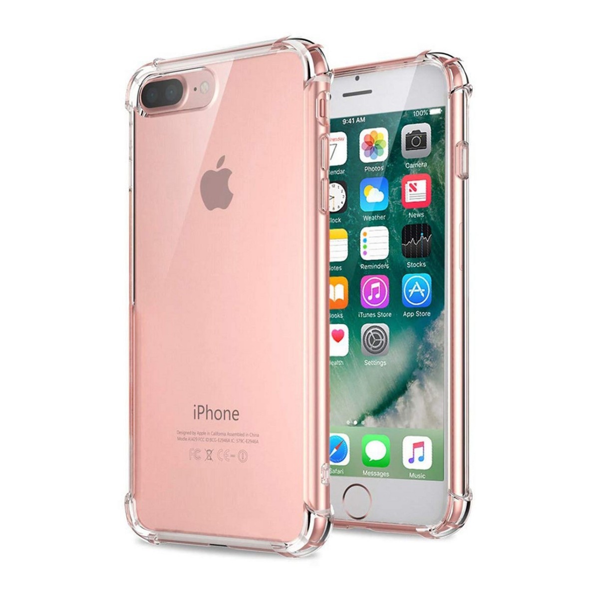 Tumundosmartphone Funda Gel Tpu Anti-Shock Transparente para Iphone 7 Plus / 8 Plus