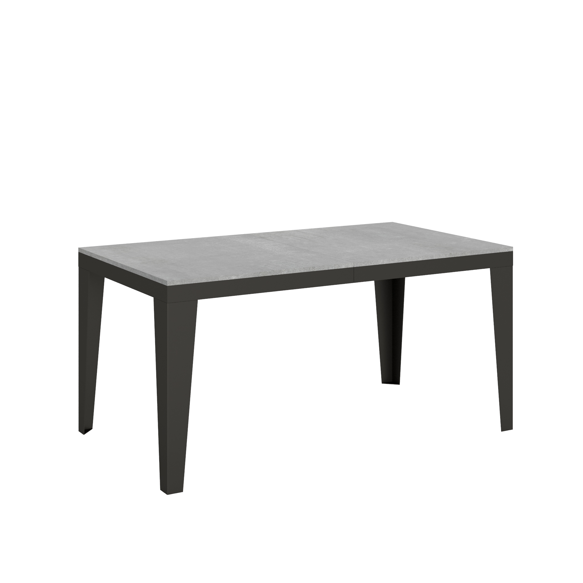 Mesa extensible 90x160/264 cm Flame Evolution Estructura de cemento Antracita - Itamoby