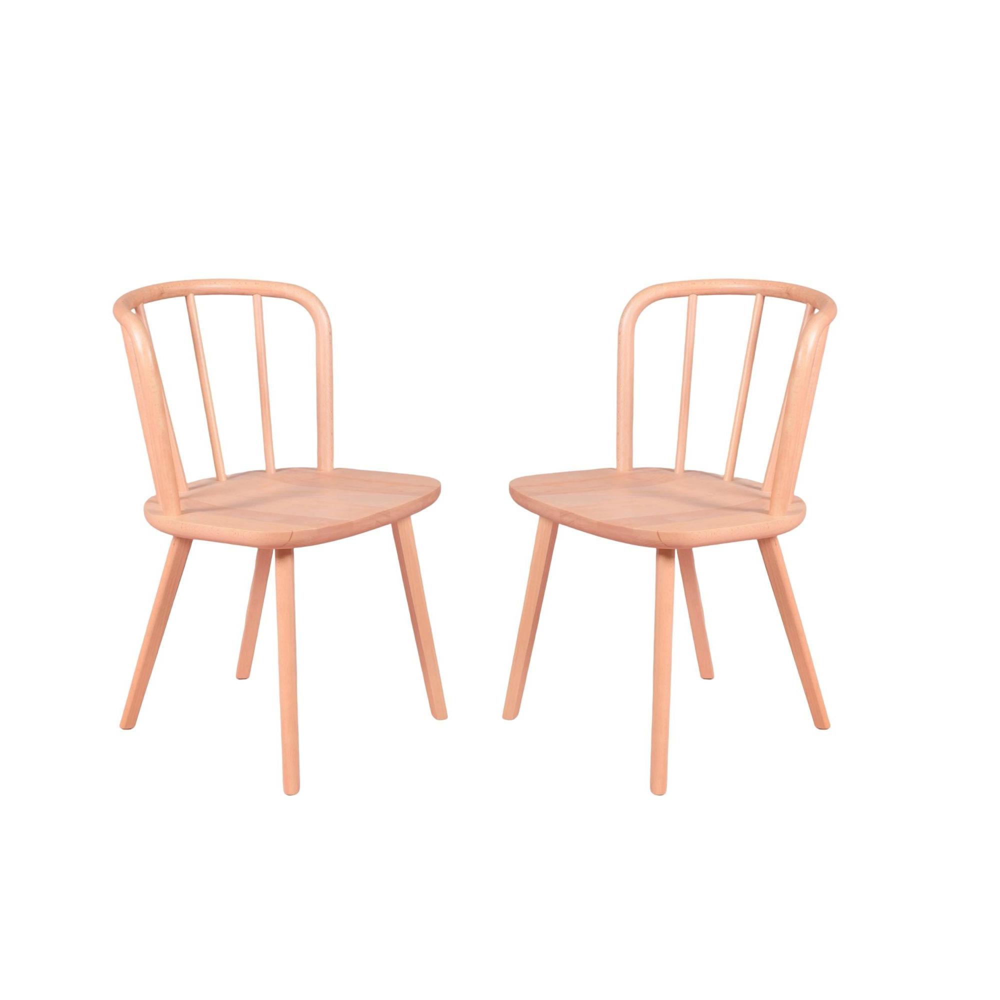 Nest Dream - Pack de 2 sillas rústicas para el comedor - Organic