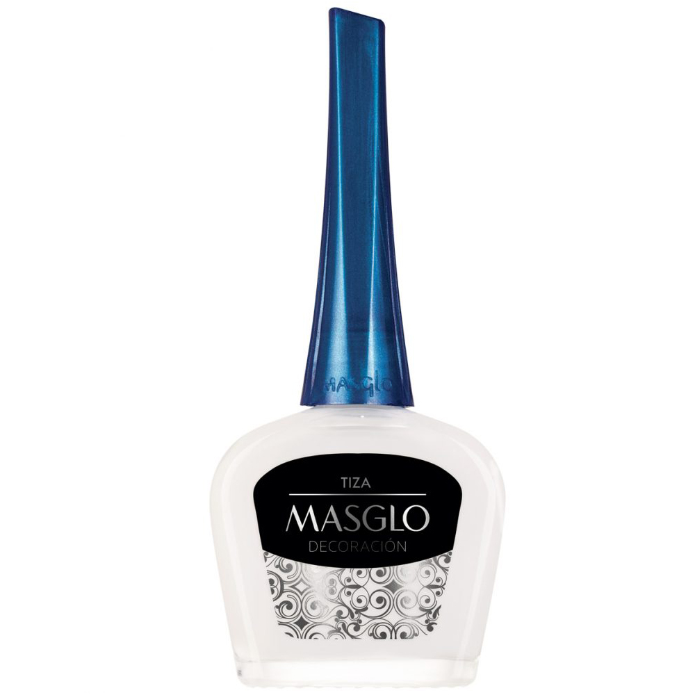 Masglo - Masglo Esmalte de Decoración con Pincel Extrafino 13,5mL, Color Tiza