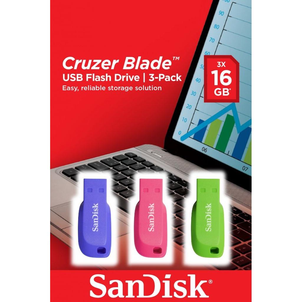 SanDisk - Pendrive USB 2.0 SDCZ50C-016G-B46T de 16 GB con diseño compacto y plug-and-play, ideal para documentos y fotos