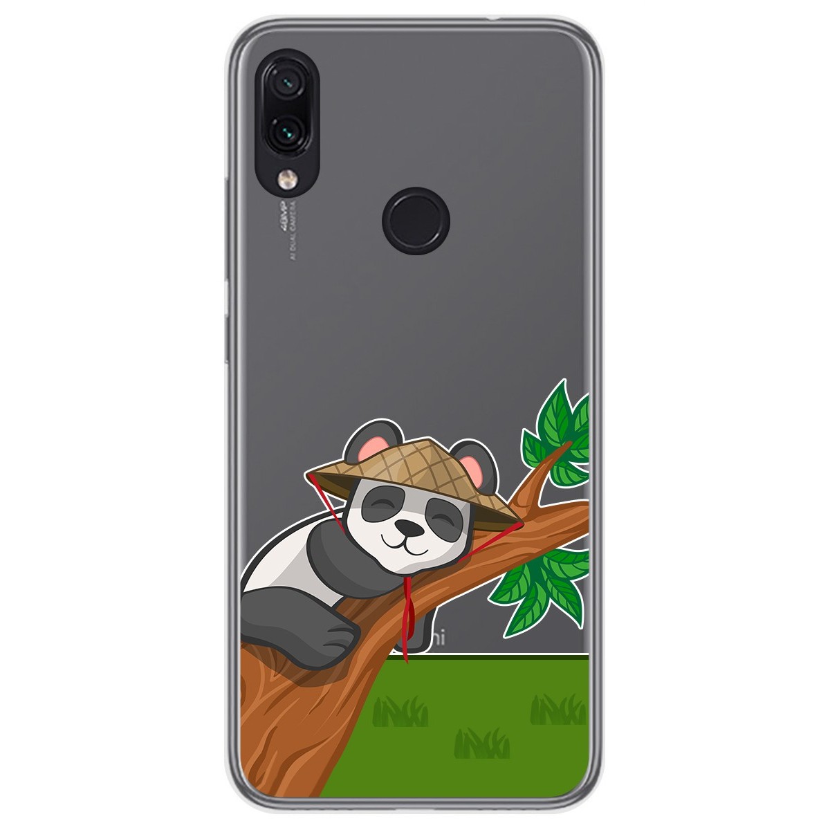Tumundosmartphone Funda Gel Transparente para Xiaomi Redmi Note 7 diseño Panda Dibujos