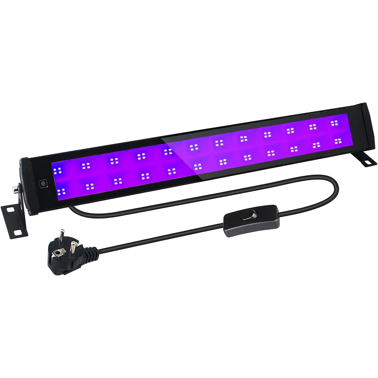 Barra de luz LED negra alimentada por USB, tubo de luz negra LED UV de 10 W  para póster de brillo neón, luz ultravioleta portátil, pintura corporal
