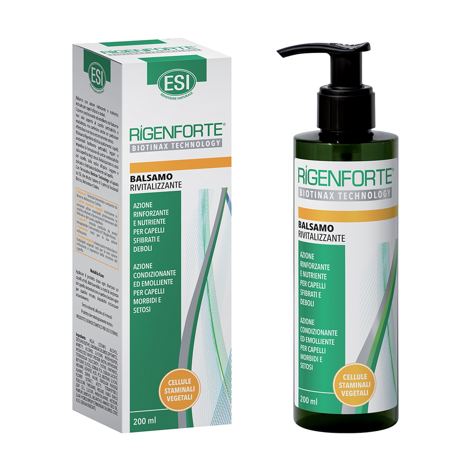 Rigenforte bálsamo acondicionador revitalizante 200 ml ESI