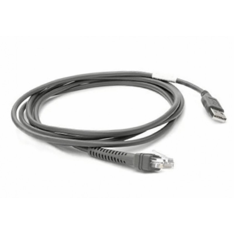 Zebra - CBA-U21-S07ZBR cable de serie Negro 2,1 m USB EAS CBA-U21-S07ZBR