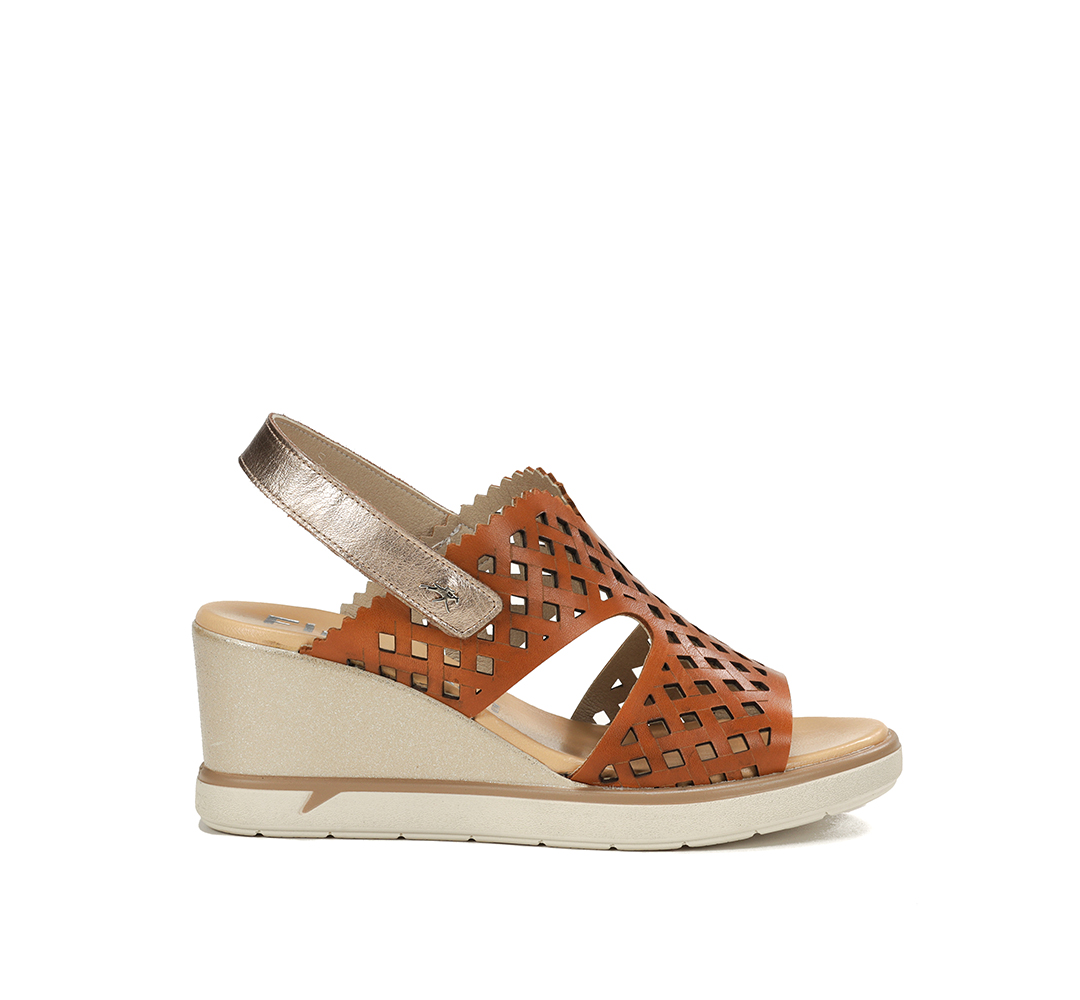Fluchos Sandalias SMASH F1972 Marrón - Cuña y Suela Dentada