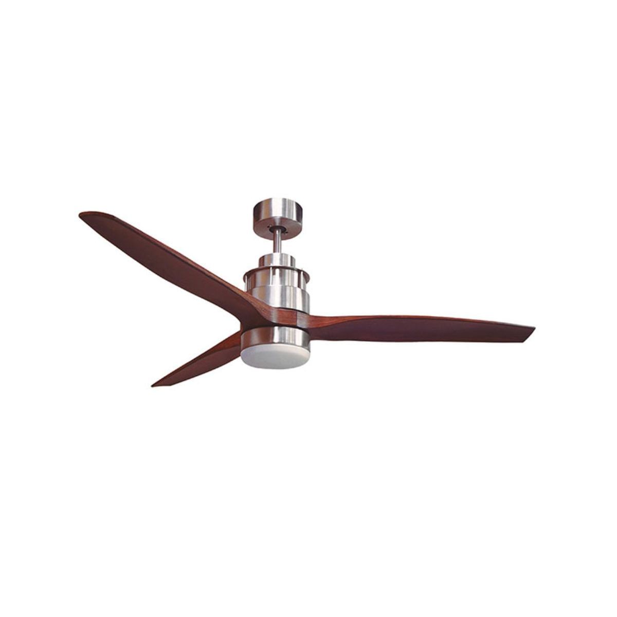 Ventilador de techo Bravo Lumit 16W 3 aspas con luz LED níquel/wengué Ø132x43 cm
