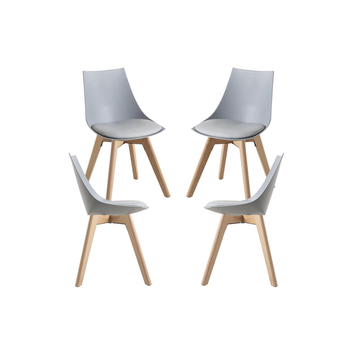 Regalos Miguel - Packs Sillas Comedor - Pack 4 Sillas Blok - Gris claro