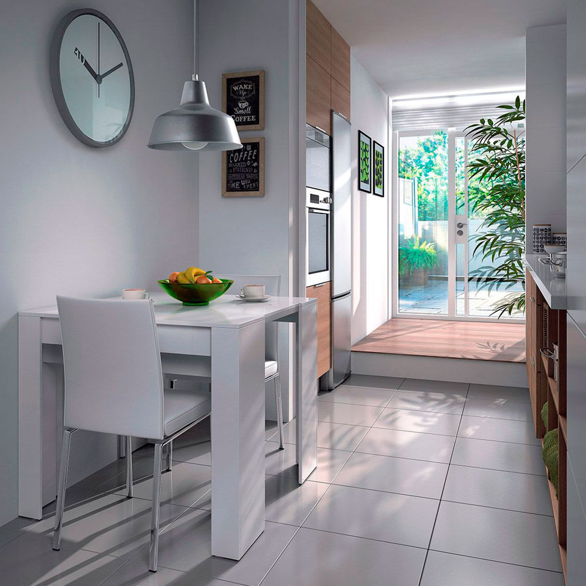 Consola de comedor extensible Funzionale 5 posiciones