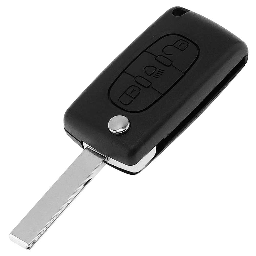 Ociodual Carcasa Llave Mando de 3 Botones Faro CE0523 HU83 Compatible con Peugeot 206 207 306 307 308 407 Citroen C2 C3 C4 C5 C6