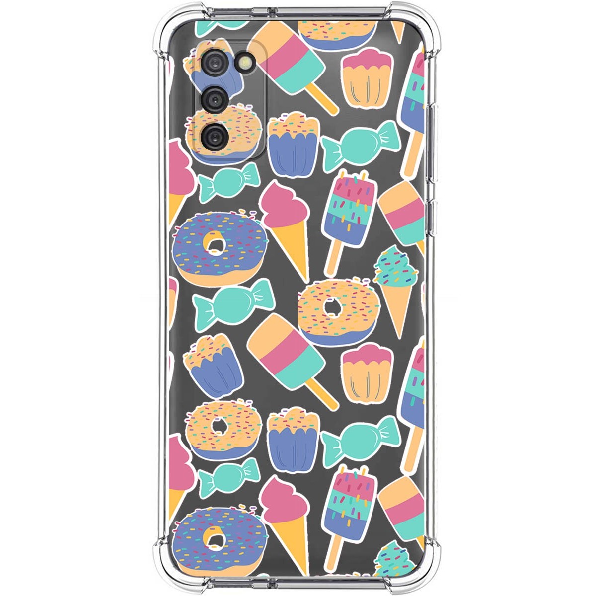 Funda Silicona Antigolpes para Samsung Galaxy A03s diseño Dulces 02 Dibujos
