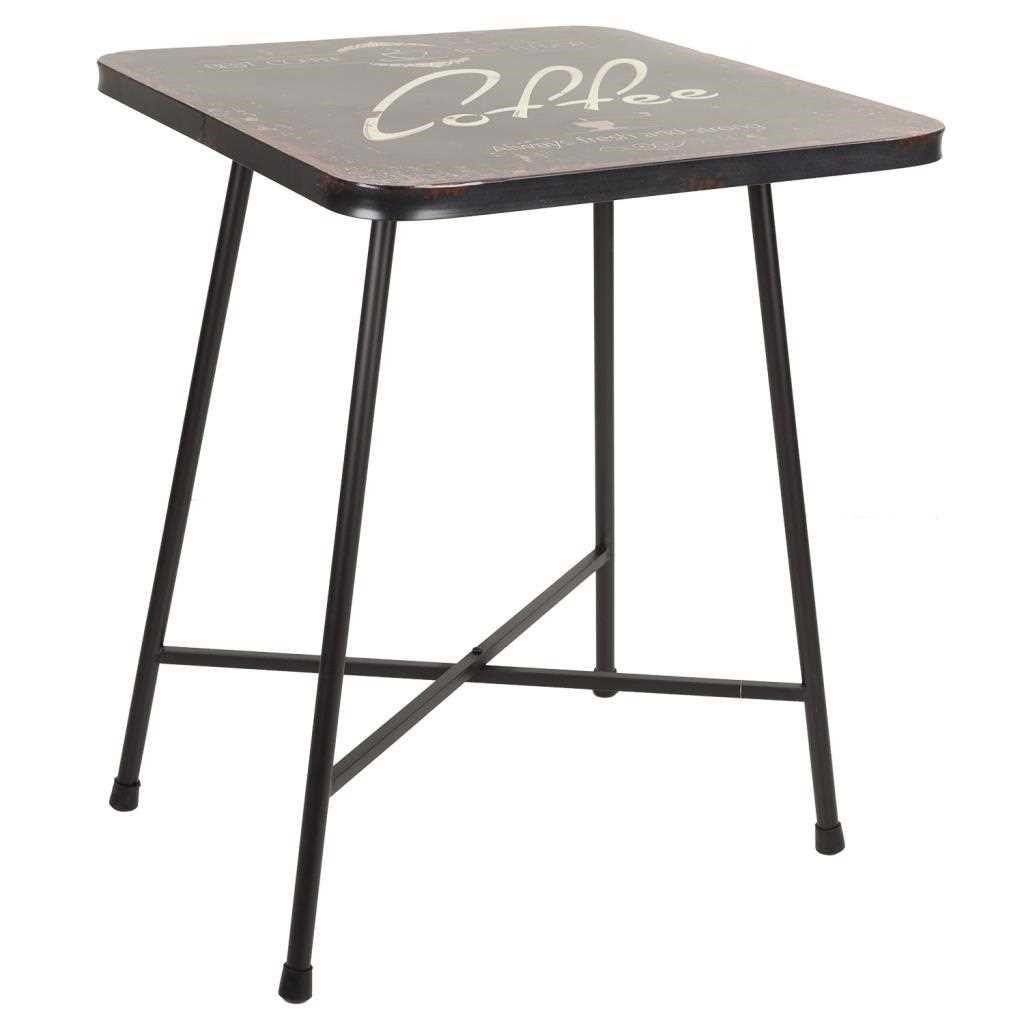 Mesa Cuadrada De Metal Negro 60x60x71cm, El mejor complemento para tu hogar