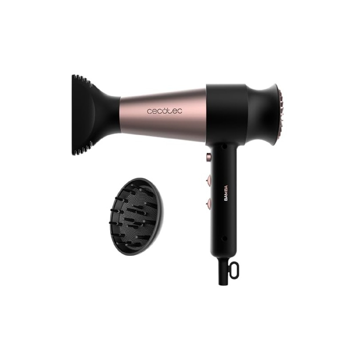 Cecotec Secador de Pelo Bamba IoniCare RockStar Retro. 2000W, Motor Digital, 110000 rpm, Ligero y Silencioso