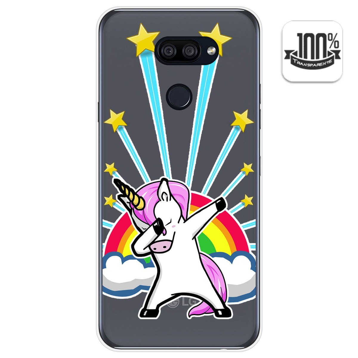 Tumundosmartphone Funda Gel Transparente para Lg K40S diseño Unicornio Dibujos