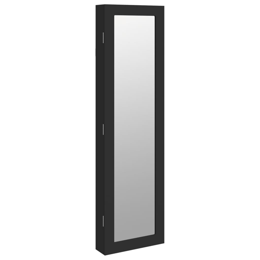 vidaXL Espejo con joyero de pared 30x8,5x106 cm armario de joyería Color Marrón,  Blanco,  Negro y mas