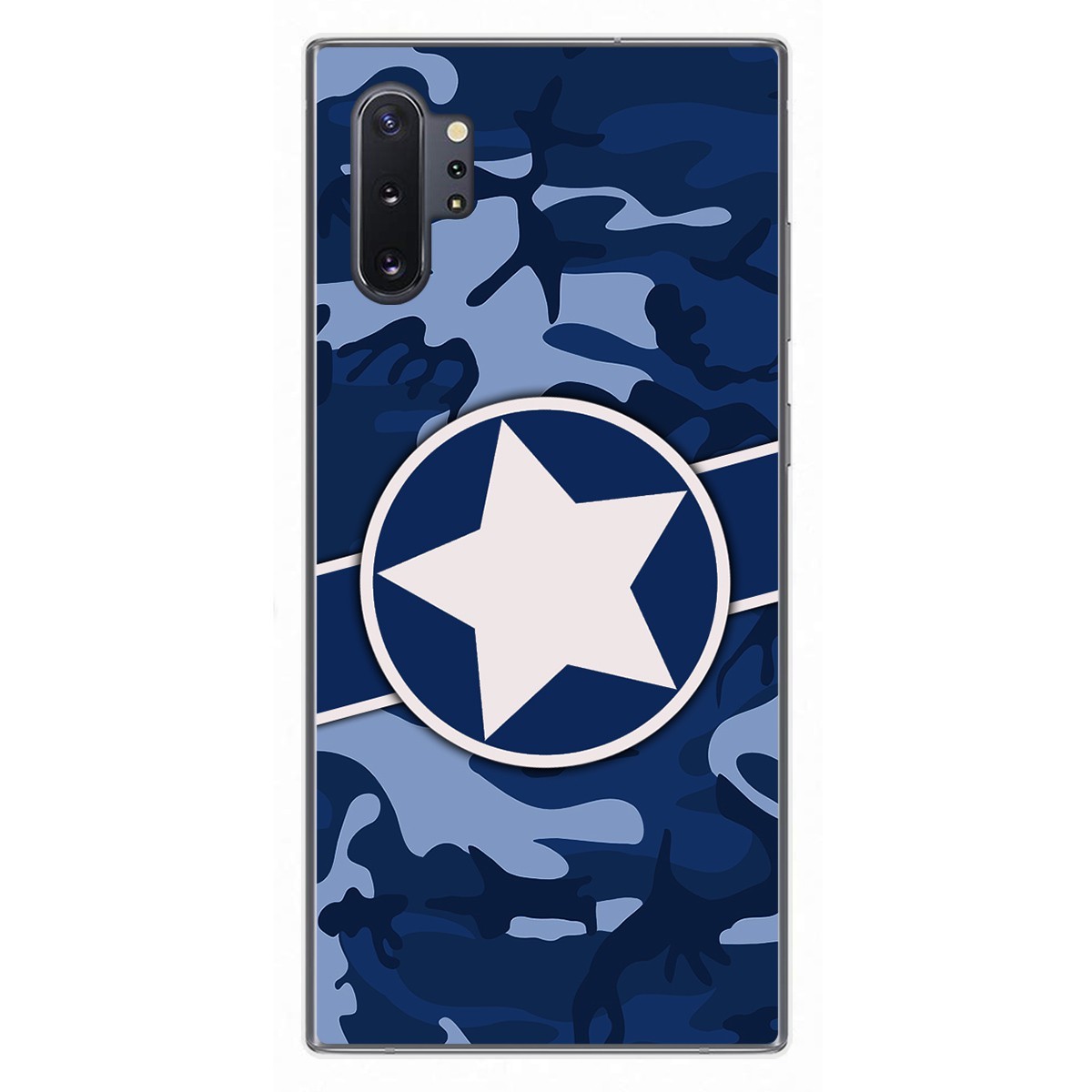 Tumundosmartphone Funda Gel Tpu para Samsung Galaxy Note10+ diseño Camuflaje 03 Dibujos