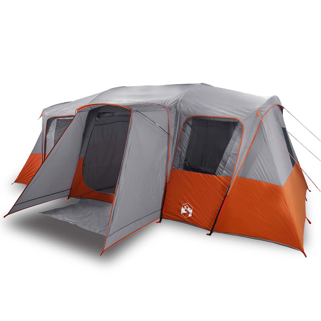 vidaXL Tienda de campaña familiar túnel 16 personas impermeable gris