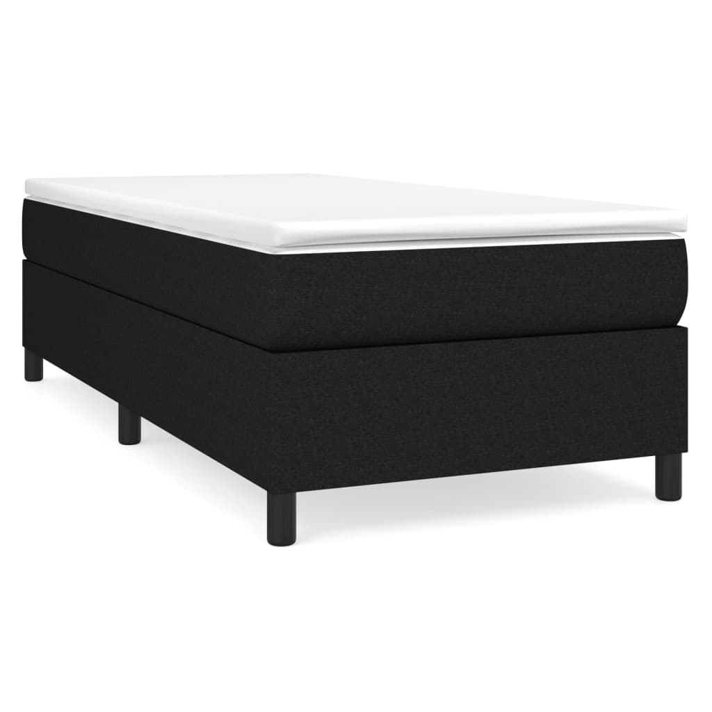 vidaXL Estructura de cama con somier tela negro 100x200 cm