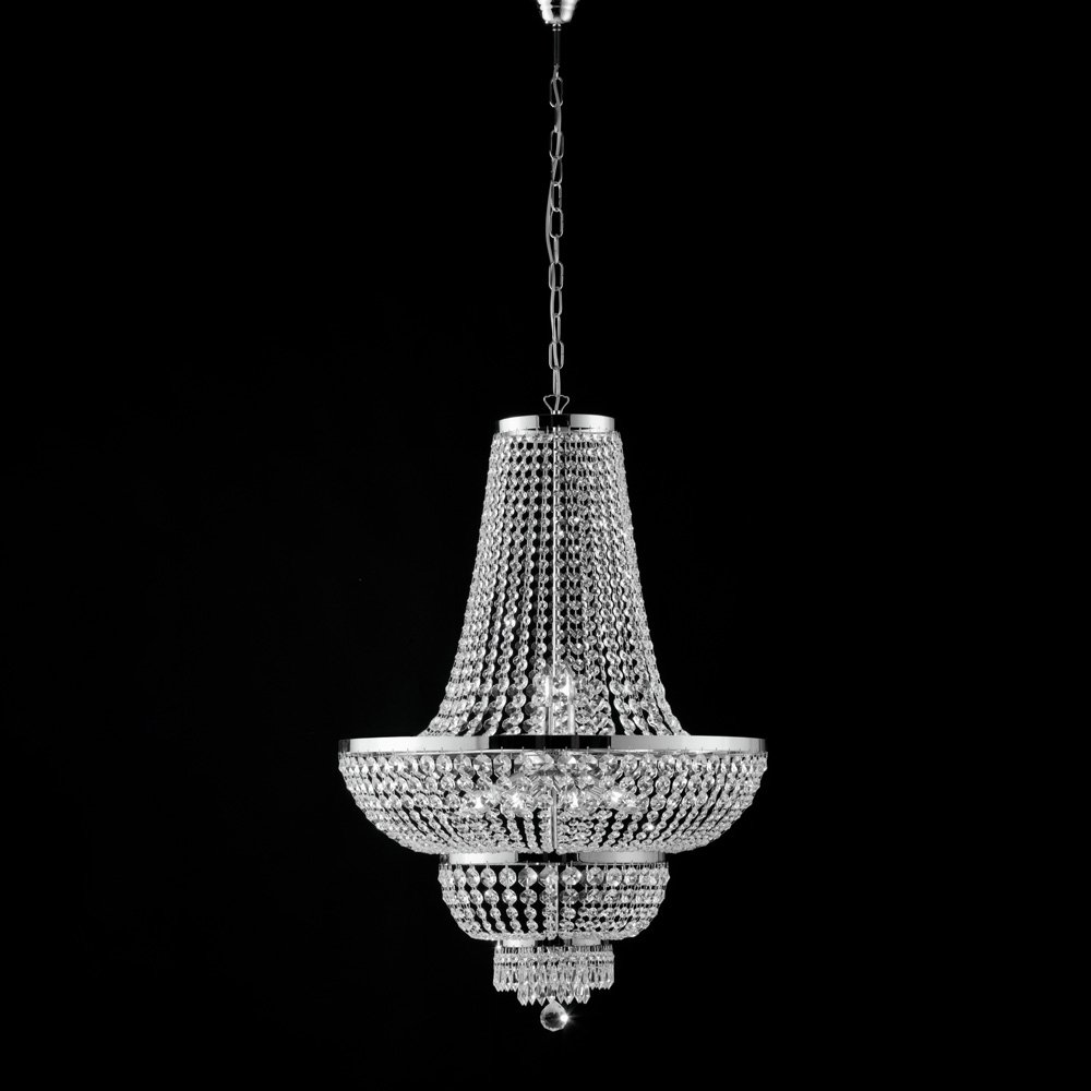 Lámpara Clásica Mozart Chrome 10 Luces E14