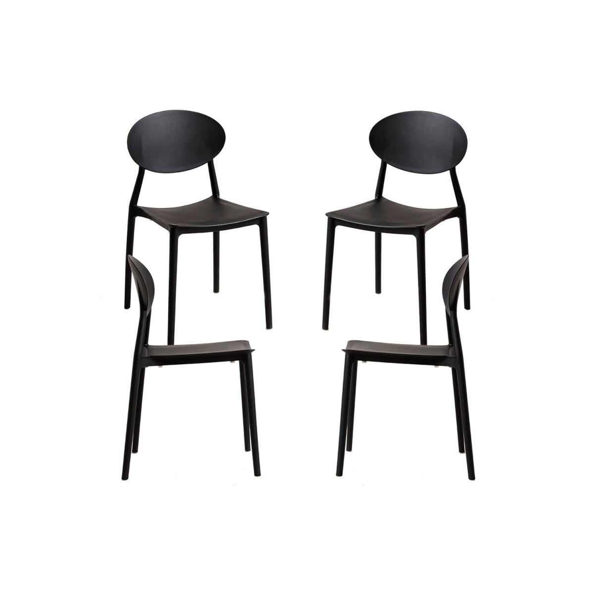 Regalos Miguel - Packs Sillas Jardín - Pack 4 Sillas Bután - Negro