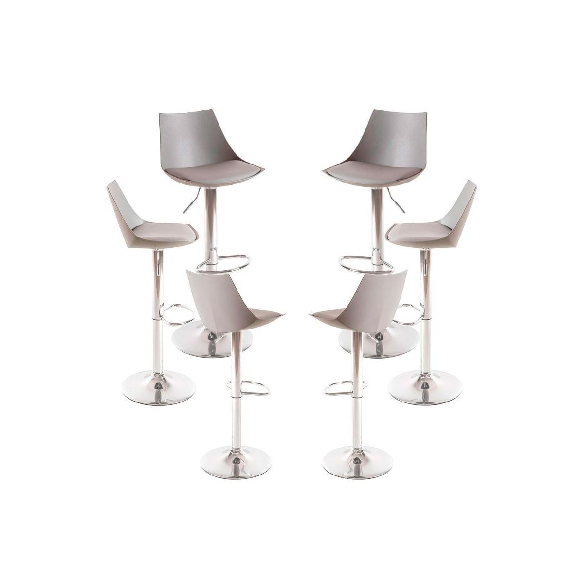 Regalos Miguel - Packs Taburetes Cocina - Pack 6 Taburetes Nery - Gris claro