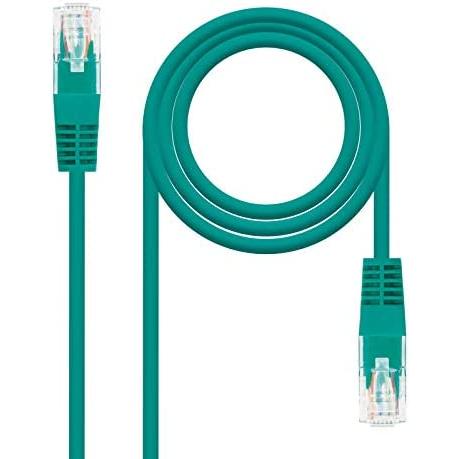 NANOCABLE 10.20.0400-L25-GR - Cable de Red Latiguillo RJ45 Cat.6 UTP AWG24, Color Verde, 25 cm