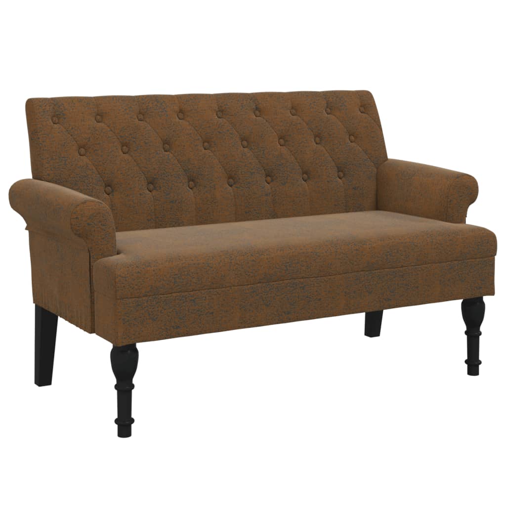 vidaXL Banco con respaldo tela 120x62x75,5 cm Multicolor