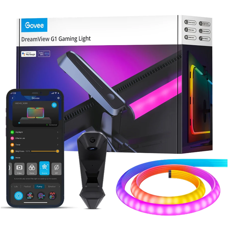 Govee H604B Dreamview G1 LED lighting RGBIC, Wi-Fi, Alexa, Google