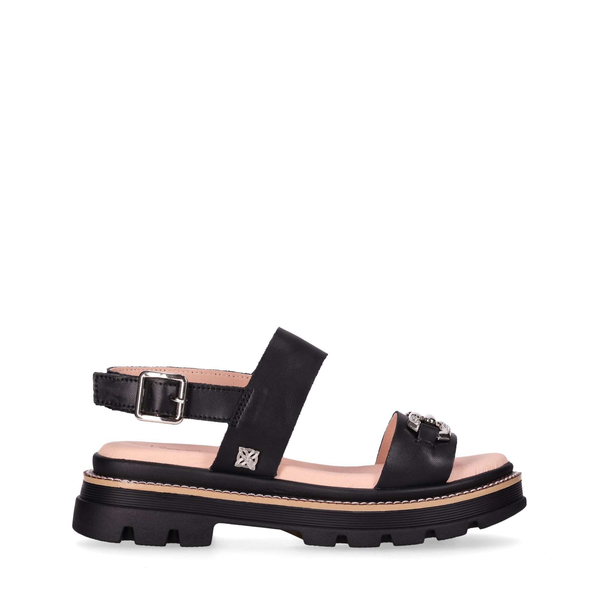 Chika10 ReNature RE MORERA 06 Sandalias Planas Negro/Black