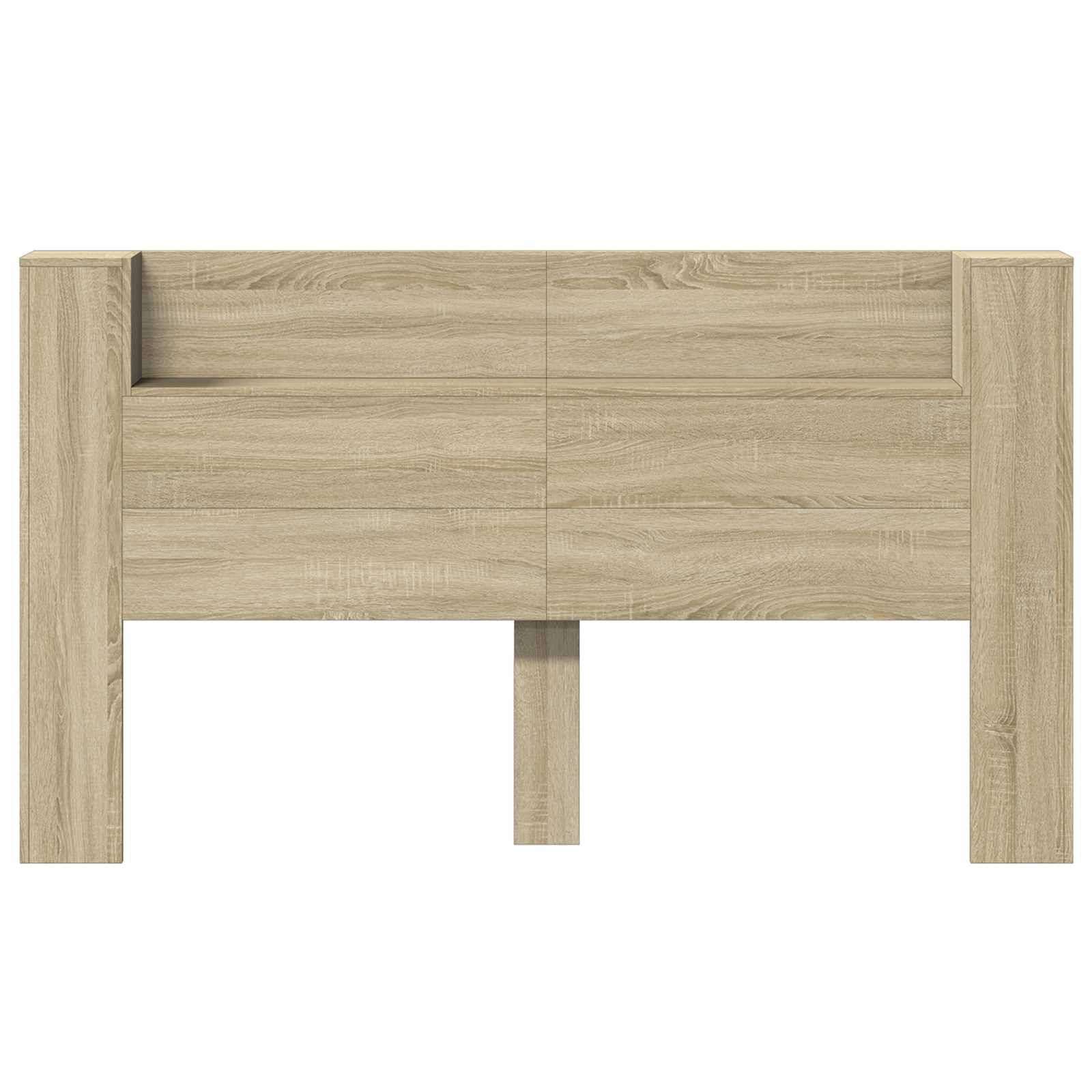 vidaXL Cabecera con tira de luces LED Madera de ingeniería Multicolor