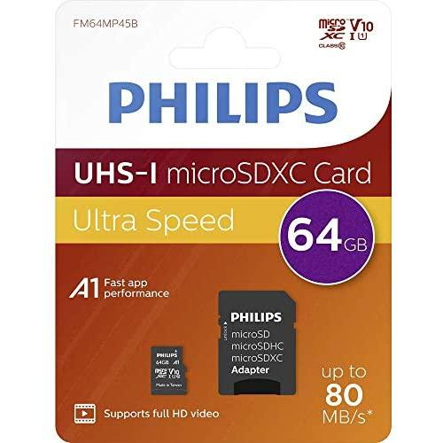 Philips MICRO SD C10 - Tarjeta de memoria SDXC de 64 GB