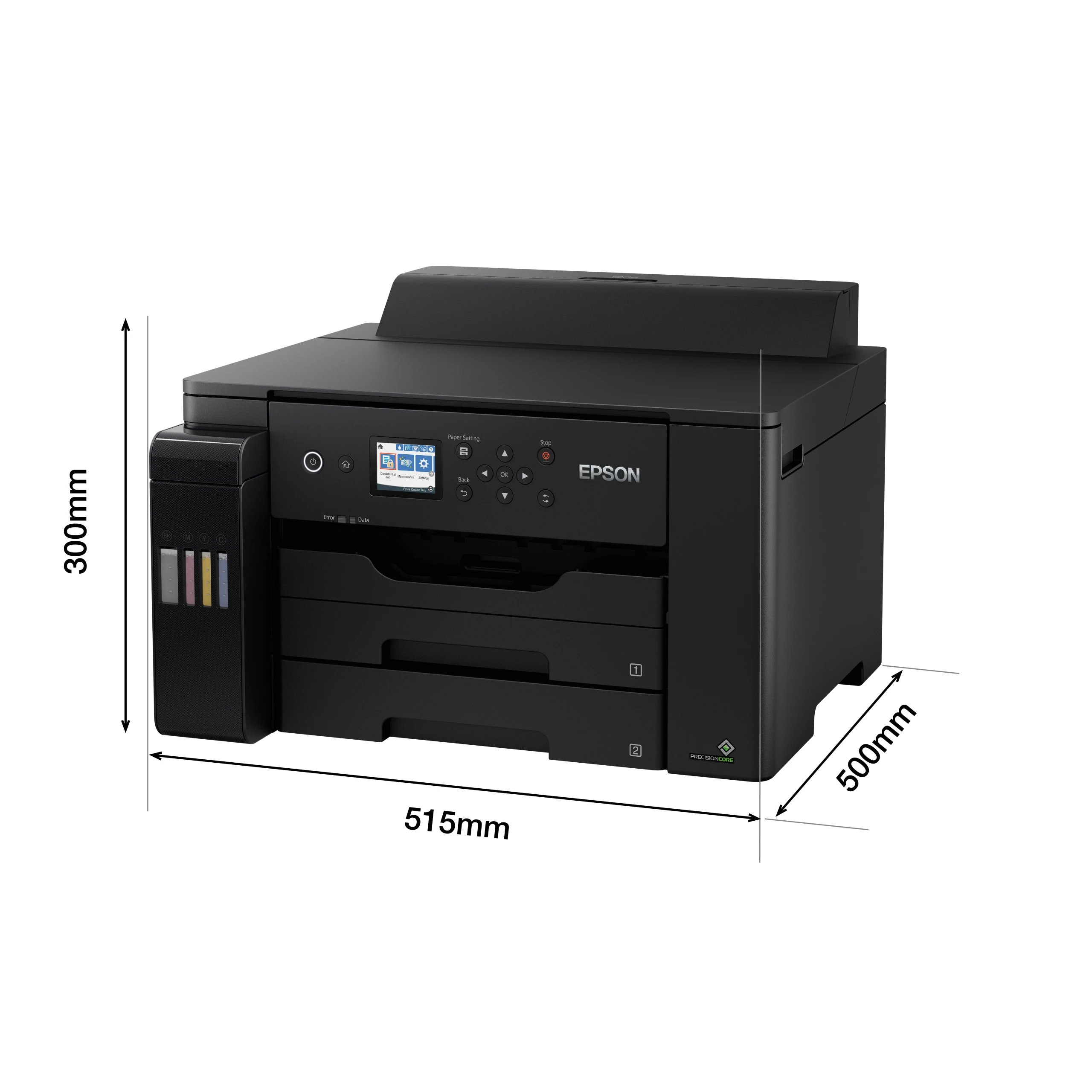 Impresora Cabezal de impresión PrecisionCore A3+, A3, A4, A5, A6, B6, DL (sobre), No.10 (sobre) Wifi Epson C11CJ04401  | 32 ppm, 4.800 X 1.200 PPP, Escáner, Negro