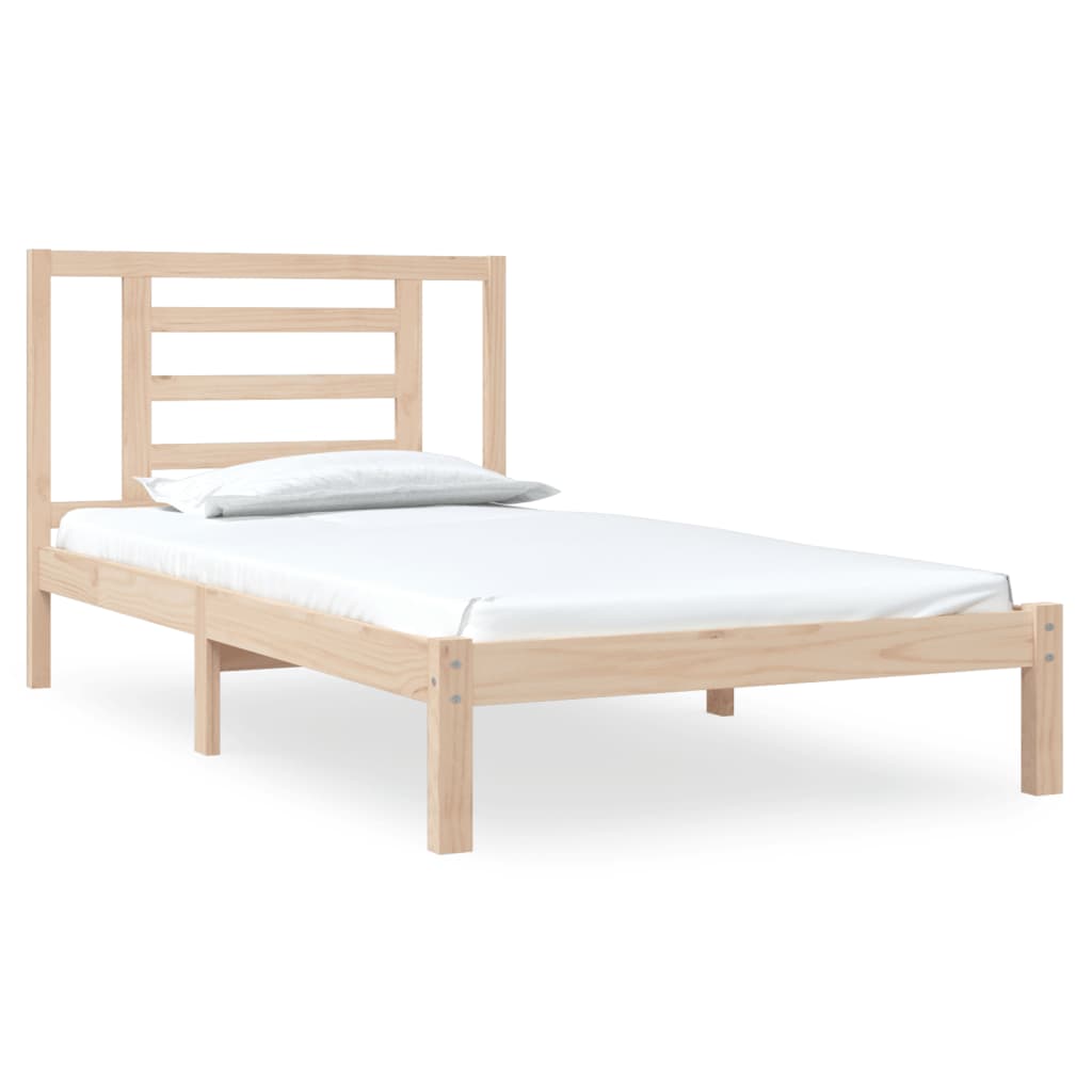 vidaXL Estructura de cama sin colchón madera maciza de pino 90x200 cm