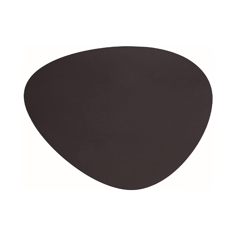 LACOR Mantel individual oval de cuero color antracita | Medidas 45 x 35 cm | Diseño elegante y duradero para tu mesa