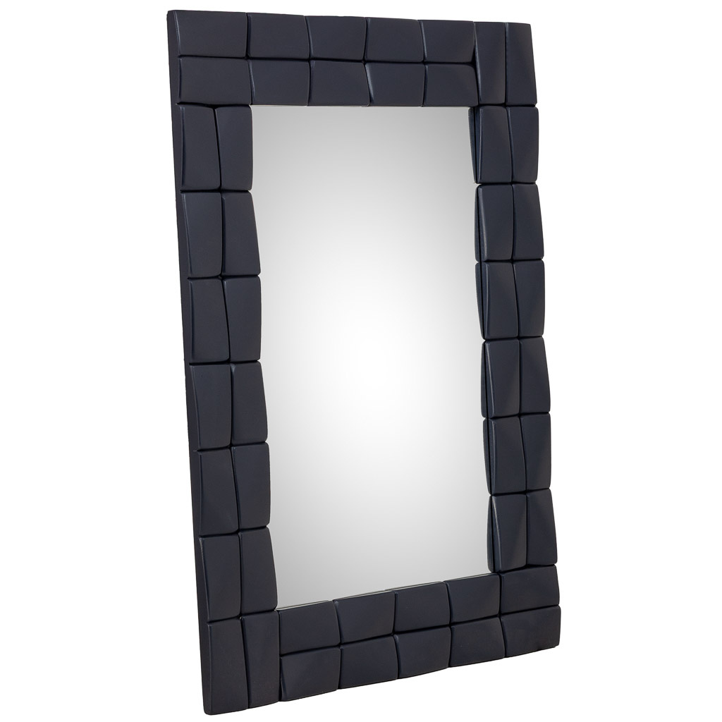 Wonderlust Deco - Espejo de madera negro 62x2.5x84h cm Negro 62x2.5x84h cm