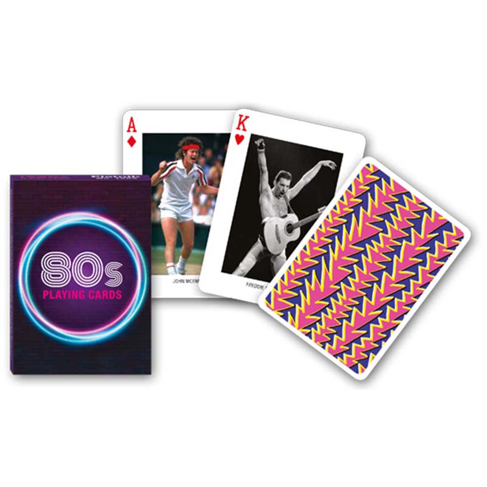 Piatnik Baraja de poker de 55 cartas Década de los años 80 Fotografías Publicidad Películas Cine Música Carteles publicitarios Juego mesa Jugar Adultos Colección Coleccionable Poquer