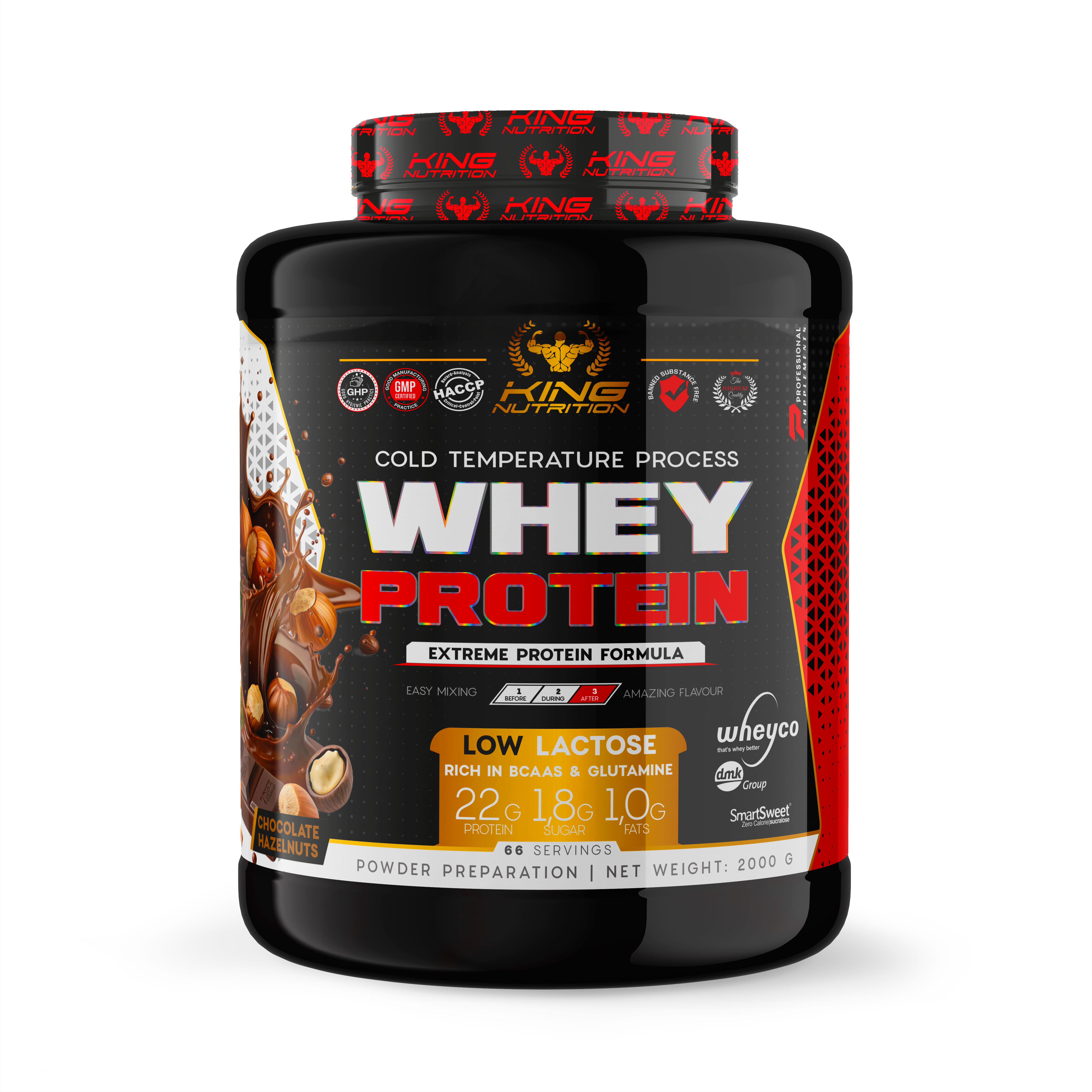 Whey Protein 2kg King Nutrition Proteina Concentrada*