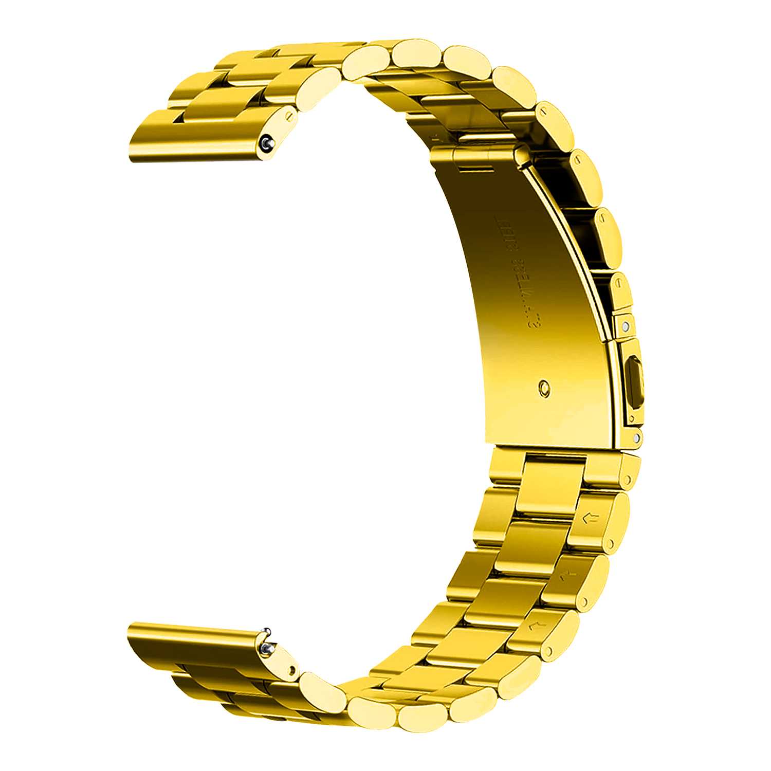 Ociodual Correa Metálica para Reloj de Liberación Rápida, Pulsera Reloj de Acero Inoxidable de Color Oro, Medida: 18mm, para Garmin,Huawei watch,Seiko,Fossil