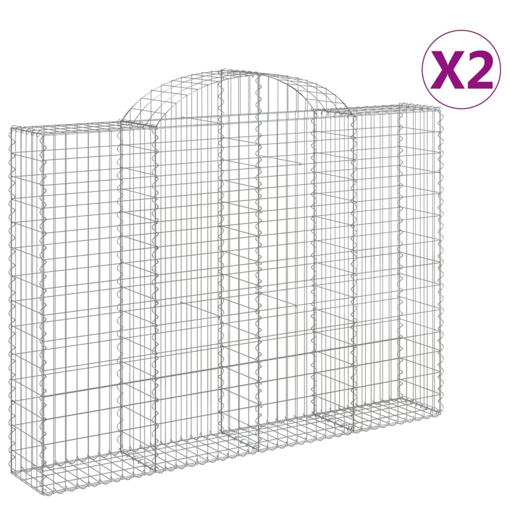 Vidaxl Cestas Gaviones Hierro Arco 200x30x40/60cm