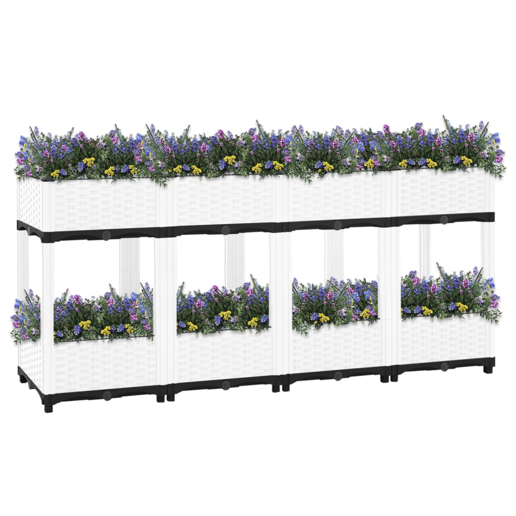 vidaXL Arriate 160x40x71 cm polipropileno Color Gris oscuro,  Marrón,  Negro y mas