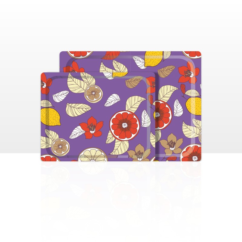 DON HIERRO - Set de 2 bandejas de servir, 42 x 29 cm y 48 x 37 cm, aptas para lavavajillas.-