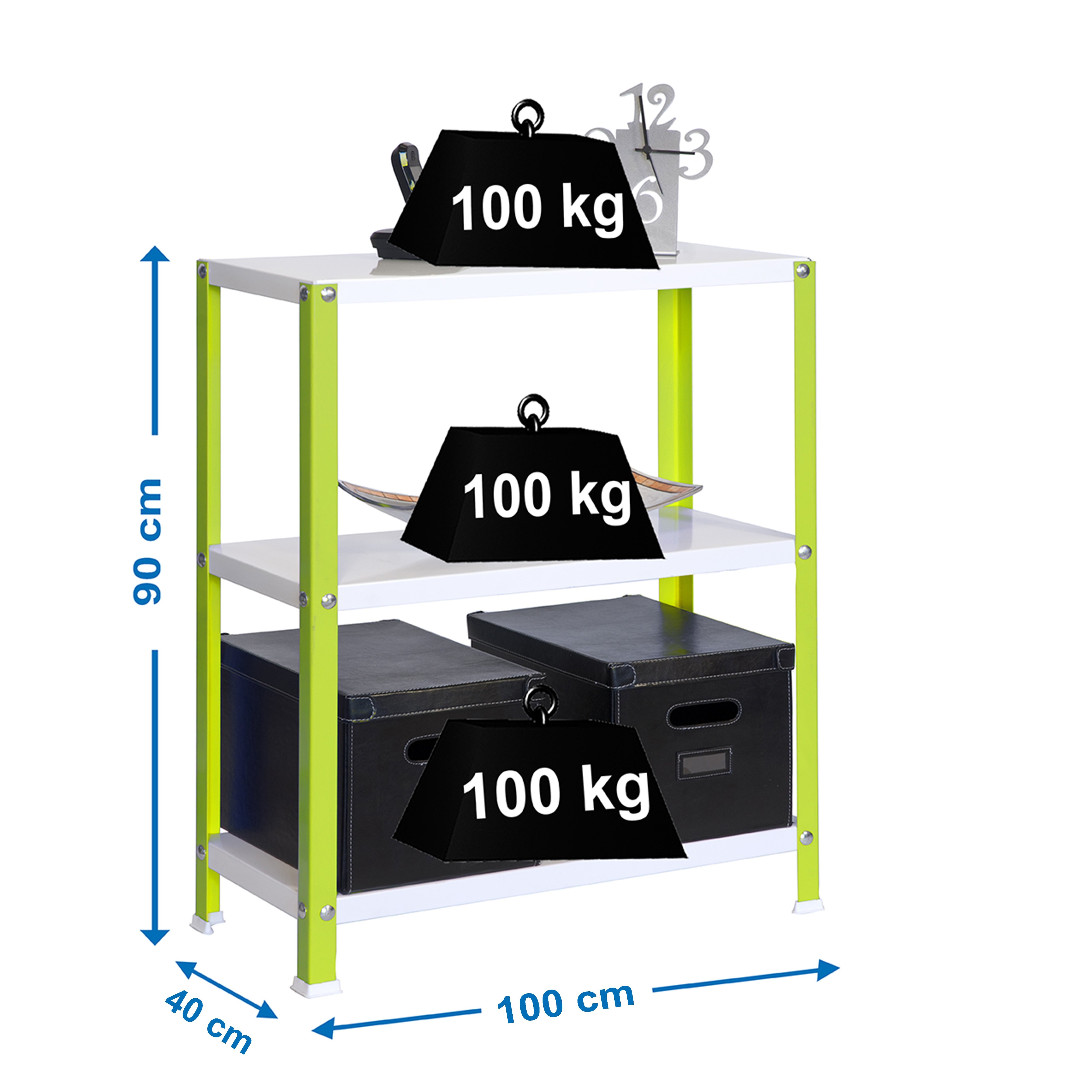 Estantería SIMONRACK Simonhome classic plus 3/400 verde/blanco