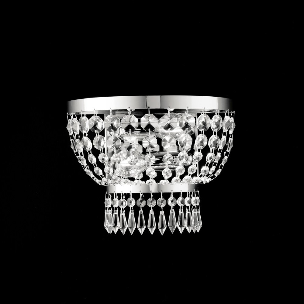 Apliques clásicos Mozart Chrome 2 luces E14