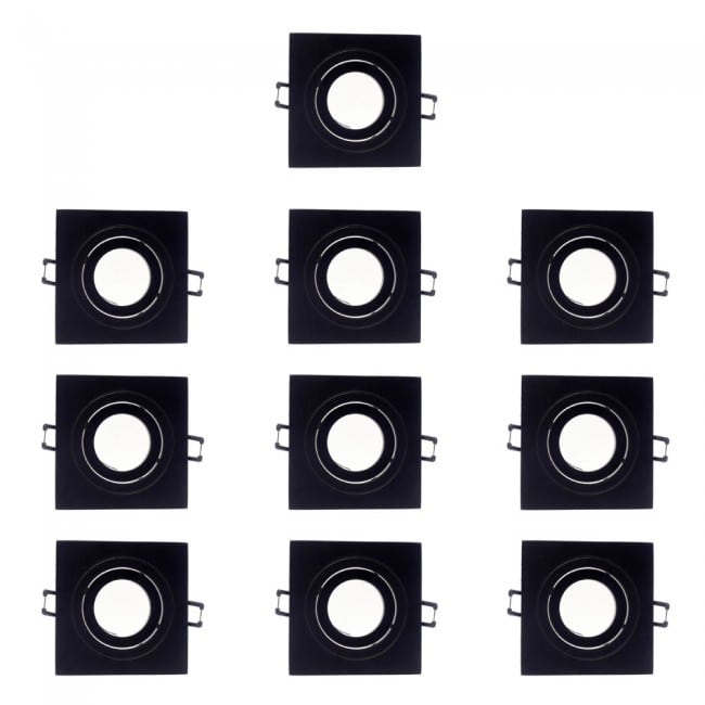Wonderlamp Pack 10 CLASSIC cuadrado negro