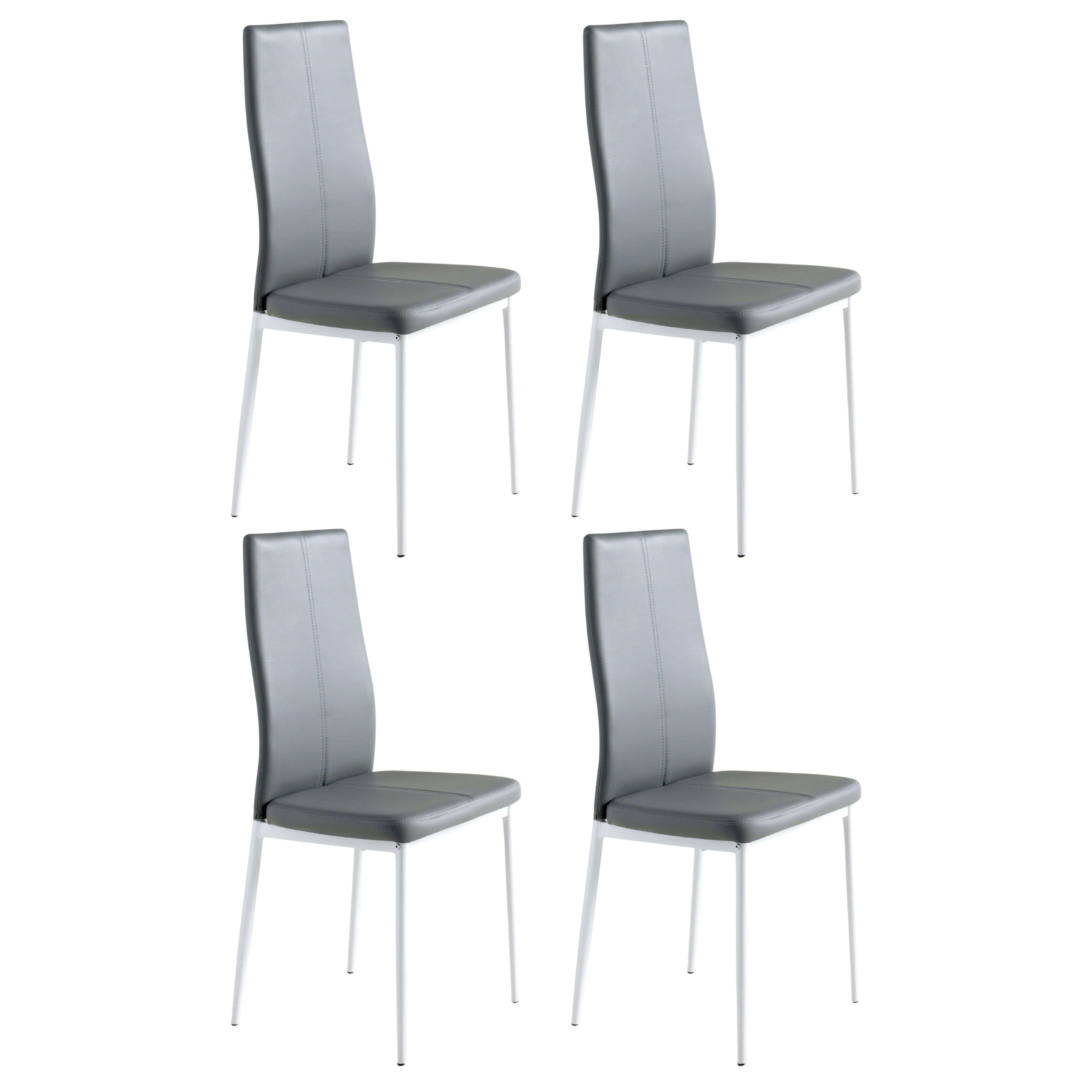 Miroytengo Pack Sillas Salón Comedor Sora Estilo Moderno en Color Gris 98x42x47 cm