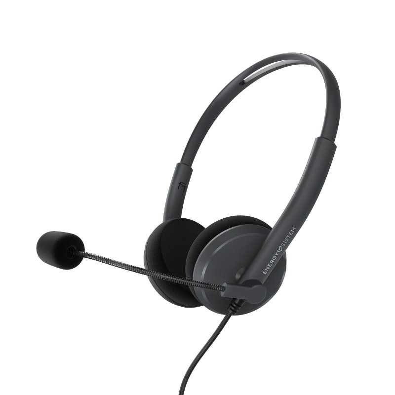 Energy Sistem Headset Office 2 Headphones with Microphone, wired with 3.5mm jack, 30mm driver, adjustable headband, ideal for telecommuting and video calls. High-quality audio experience for work.