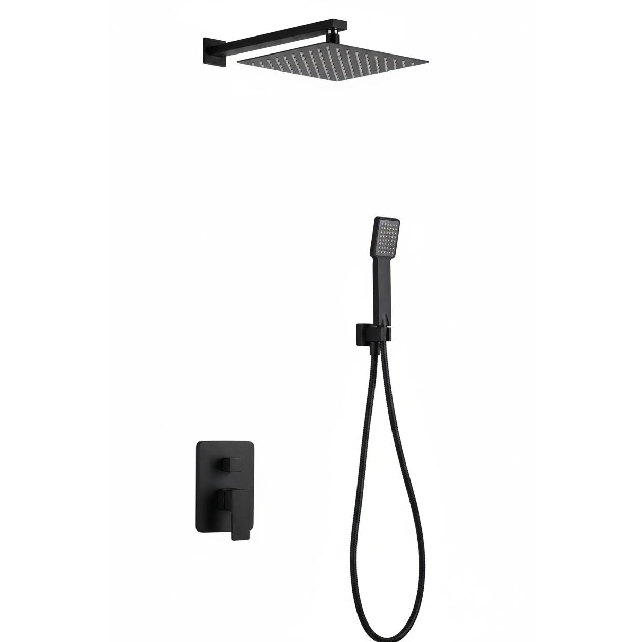 Imex Dublín GPE006/NG conjunto de ducha empotrado negro mate diseño moderno
